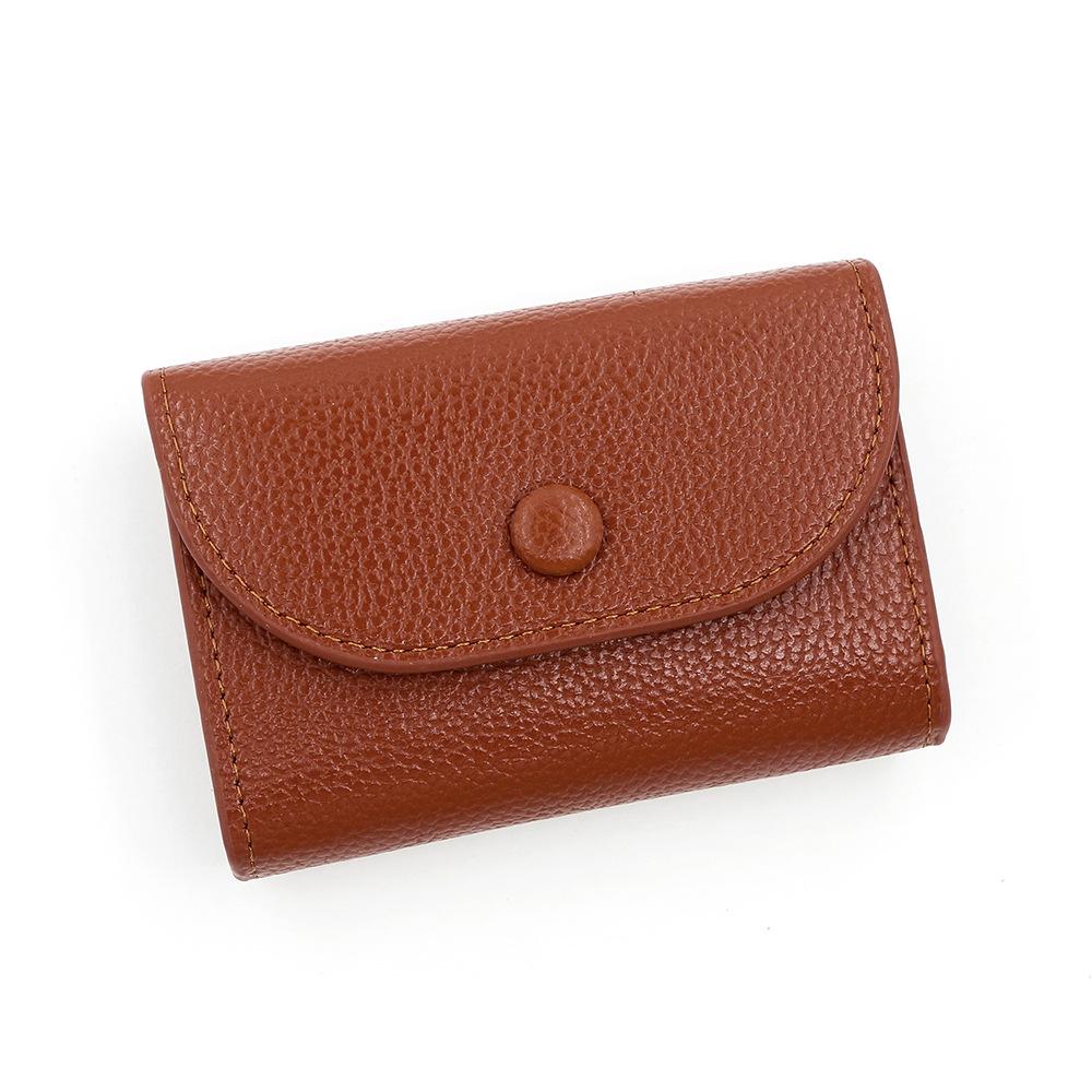 Simple & Portable Coin Pouch: Soft Lychee Texture, Large Capacity for Change & Cards