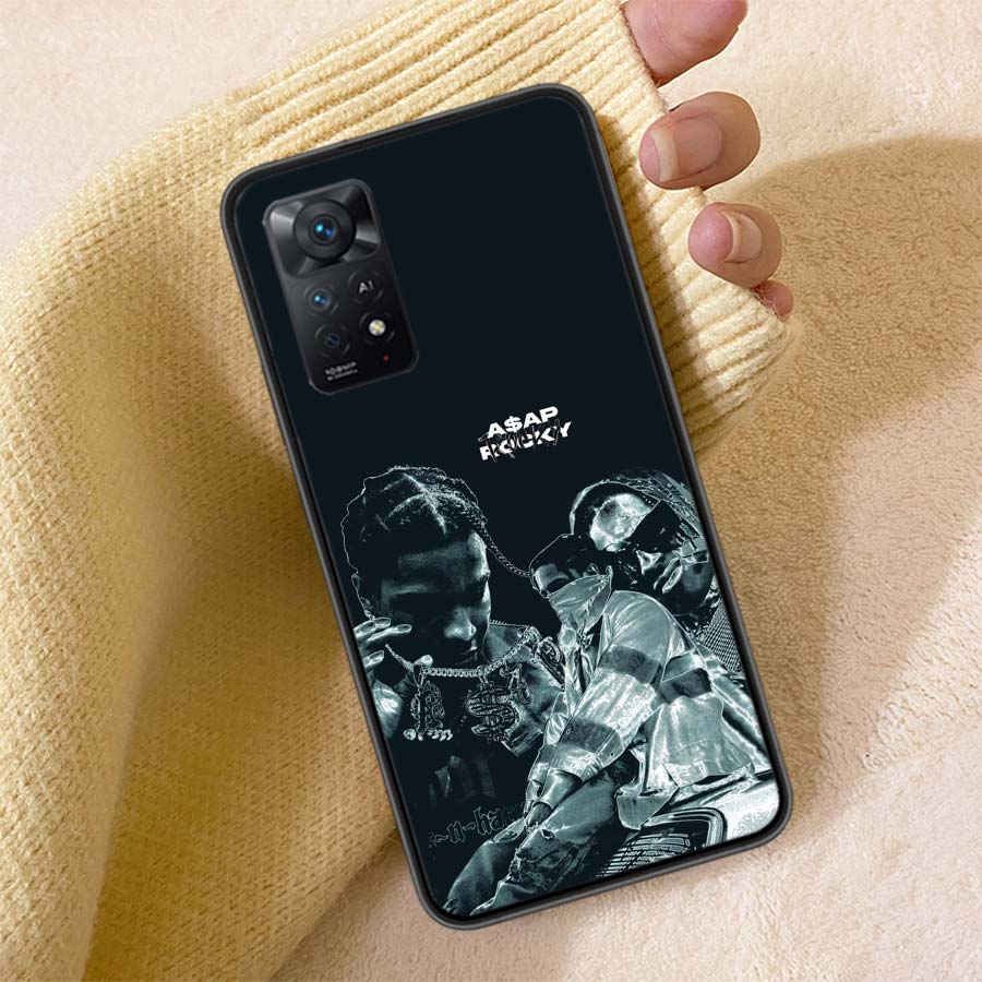 A-A$AP R-Rocky Rapper Phone Case For Redmi Note 13 14 15 Pro Plus 12 13C 12C 15C 9 10 10C 9T 9C 9A TPU Soft Cover Clear Cell Cas