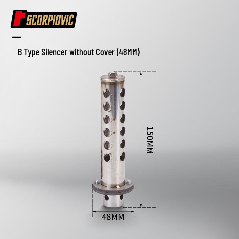 

Универсальная выхлопная труба для мотоцикла с вращающимся глушителем (48мм-51мм) - Нержавеющая сталь, Легкая установка