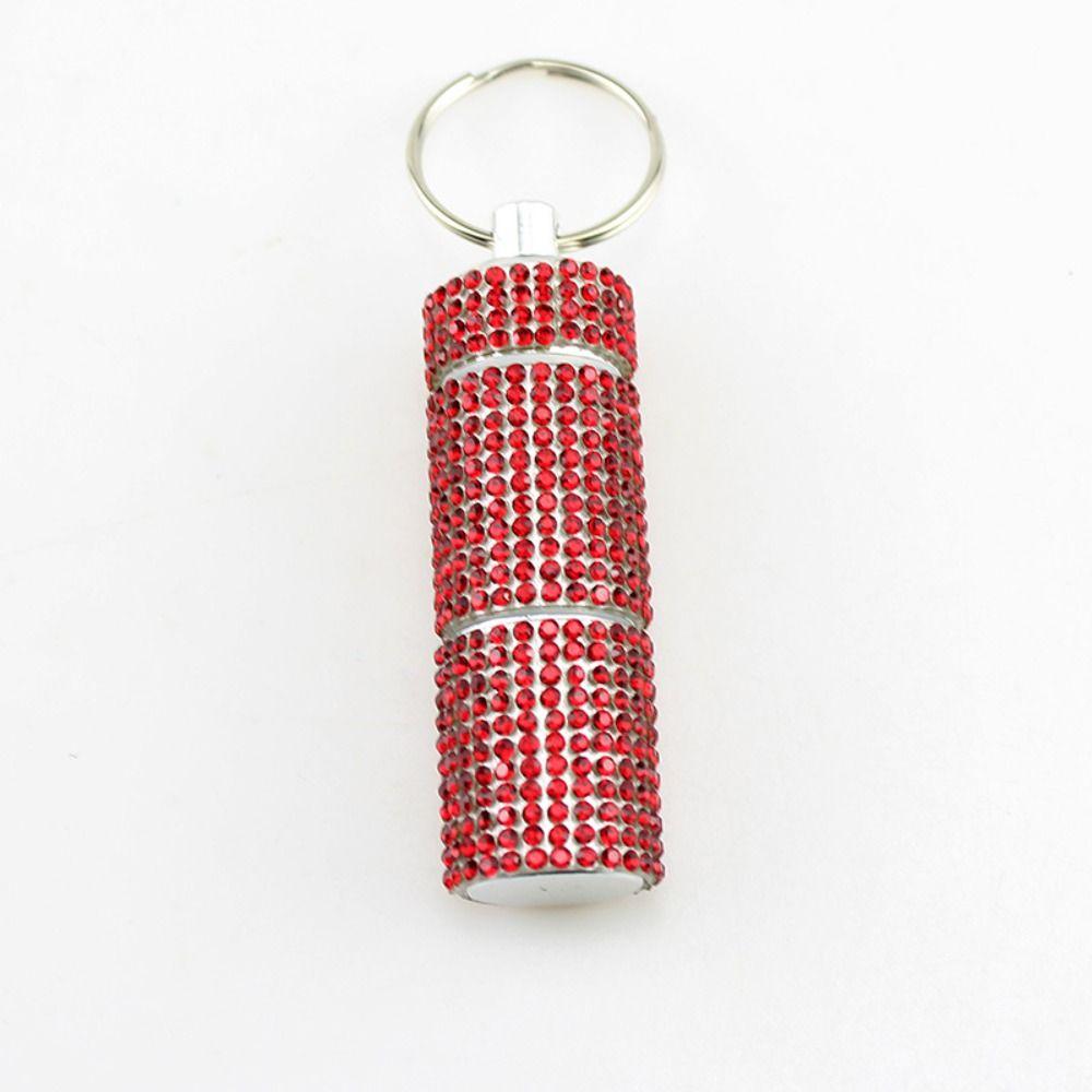 Mini Cute Pill Storage Box Waterproof Organizer Bottle Pendant Shiny Pill Case Keychain Travel