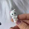 Creative Plush Cat Pendant Bag Hanging Car Key Ring Funny Cat Keychain  Key Decor