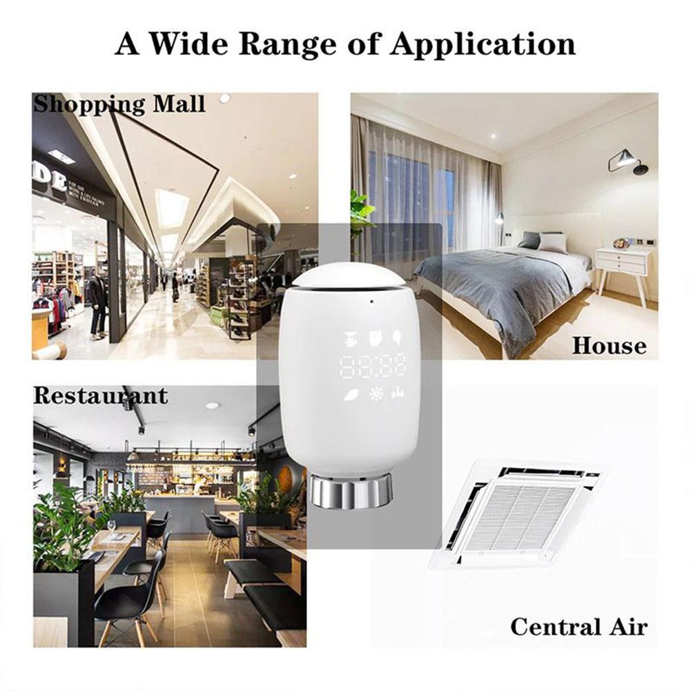 

Smart Radiator Thermostat with Remote App Control Voice Activation and Five Period Temperature Scheduling for Home China Mainland