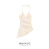 Jnleaog Spring New Arrival Women's Clothing Fashion Style French Fashion Asymmetric Fold Stretch Tops 6050319