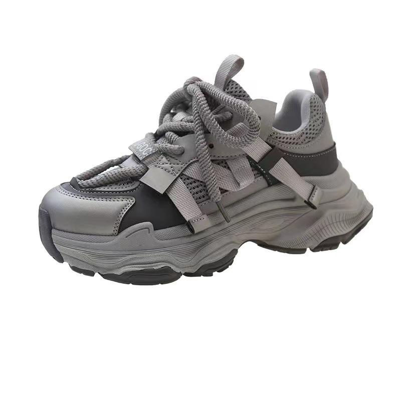 Fried Street Daddy Shoes Women 2025 New Thick-soled Height-increasing Feet Small Versatile Casual Sneakers Student Lightweight Women's Shoes