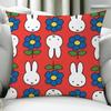 Animation Cute M-Miffy-Es Cushion Cover Birthday Anniversary Gifts Double Sided Printed Zipper Cushion Cover Soft Skin Bedding