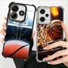 Basketball Basket Sports Plating Phone Case For Xiaomi Redmi Note 14 15 Pro Plus 13 12 11 11S 11T 10 9S 9 5G Anti-Fall Airabag C