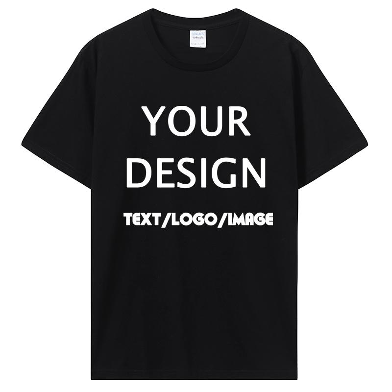 DIY Custom Men Women T Shirt Customize Design Logo T-shirt Text Double Side Print T Shirt Overs