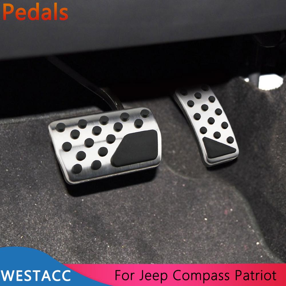 Auto Pedale Gaspedal Gas Bremspedal Schutzhülle für Jeep Compass Liberty 2007-2016 Patriot 2011-2017 AT