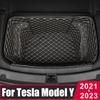 Cutie de depozitare din piele din față pentru mașină, covoraș pentru portbagaj din spate pentru Tesla Model Y 2022 2023, tampon impermeabil, căptușeală de protecție pentru portbagaj