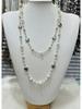 NK-275 Multi-Layer Glass Pearl Necklace - Love, Plum Blossom, Geometric Design