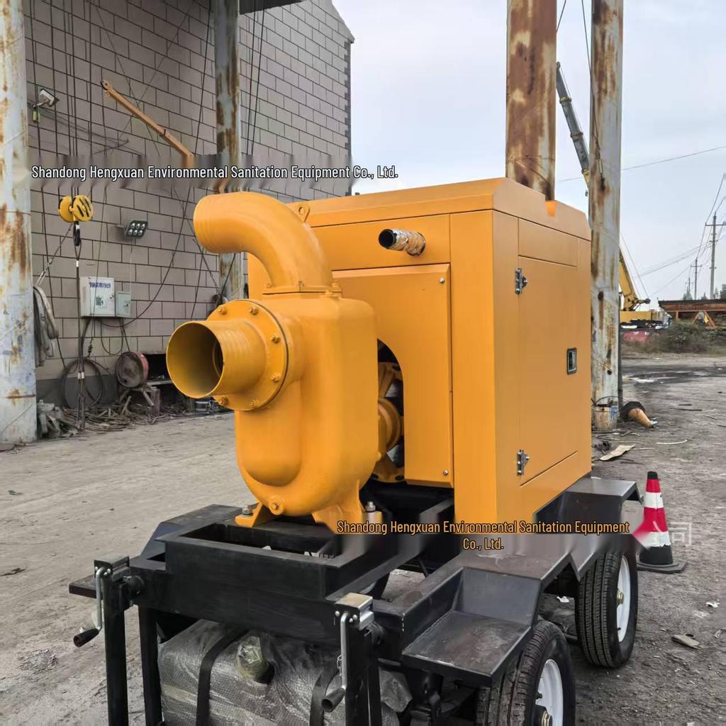 Towable Mobile Flood Control Pump: Emergency Rescue Drainage and Self-Priming Waterlogging Pump