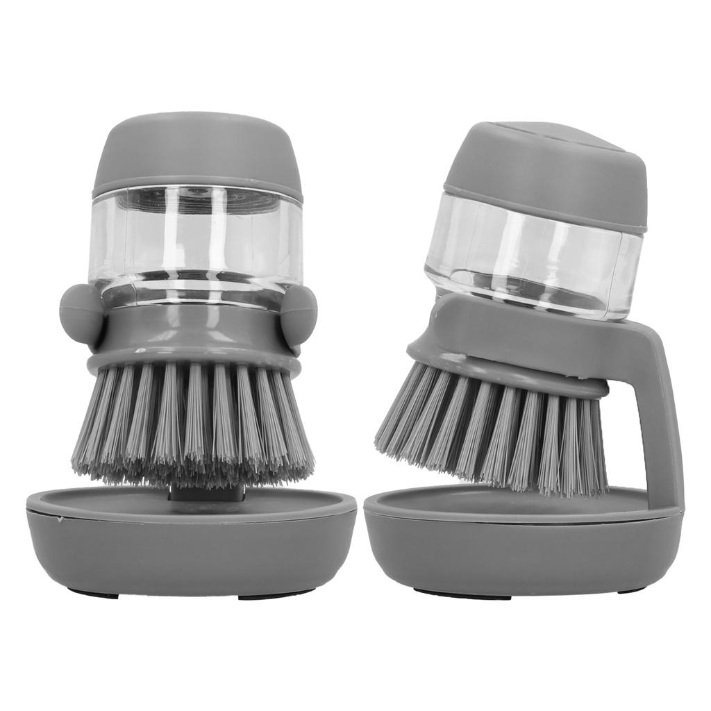 Automatically Add Liquid Dishwashing Brush Non Oily Cleaning Brush Kitchen Cleaning Tool(Gray )