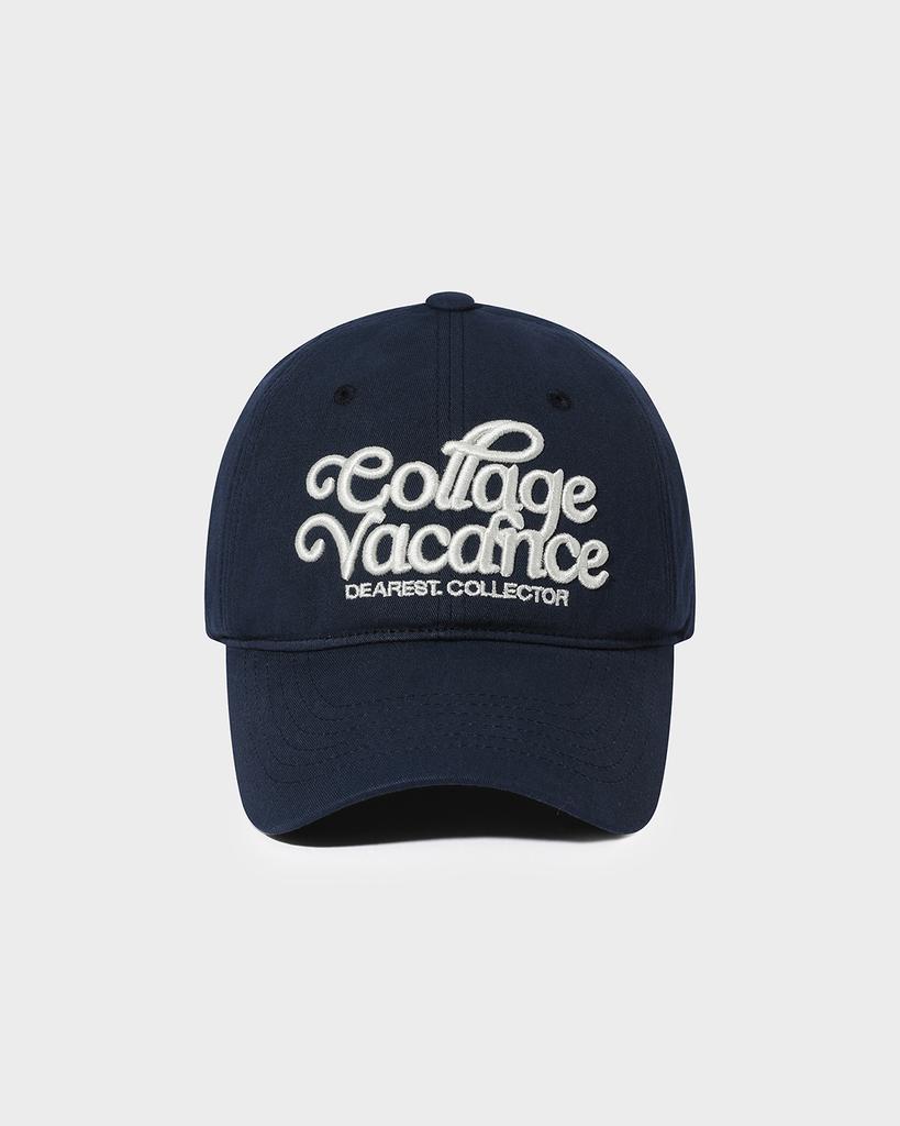 Kkollajubakangseu Collagevacance Vintage Lettering Ball Cap (Ball Cap)-5 Colors