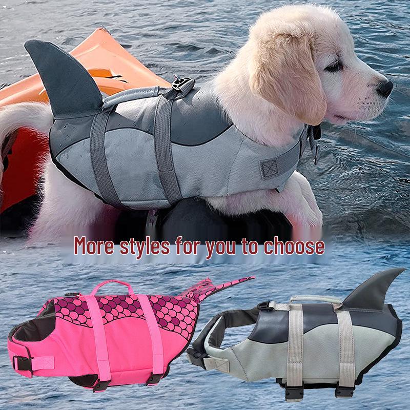 Mermaid Dog Life Jacket for Summer Swimming - Fits Small Dogs, French Bulldogs, and Golden Retrievers