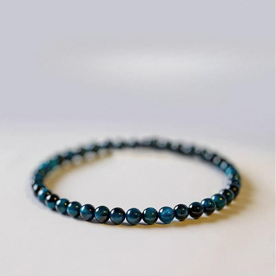 Handmade Natural Blue Tiger s Eye Bracelet, Trendy New Chinese Ethnic Style Unisex Jewelry, Travel Souvenir