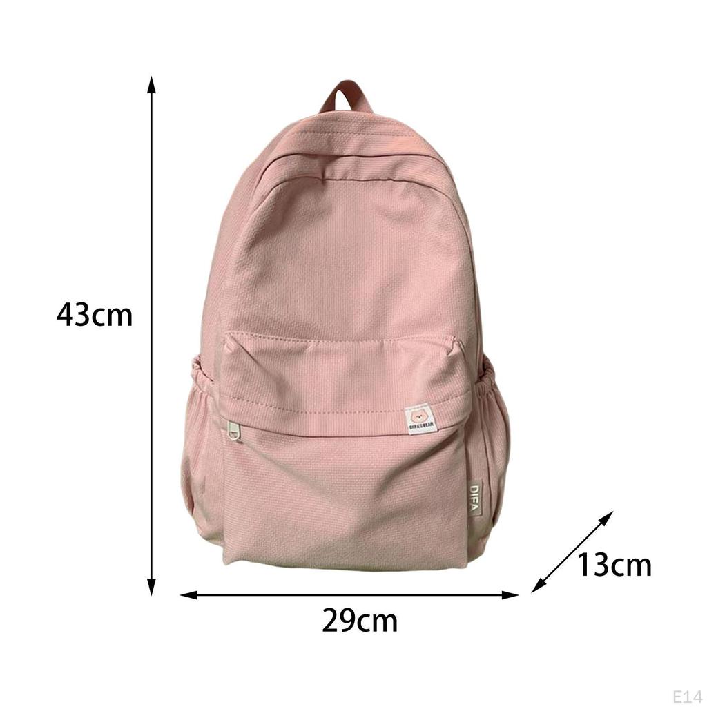 Solid Color Backpack Cute Aesthetic Laptop for Short Trips Camping
