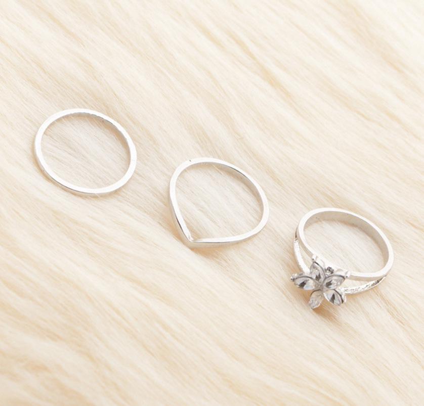 Cross-Border Beach Series: Small Daisy Circle Foot Ring Three-Piece Set