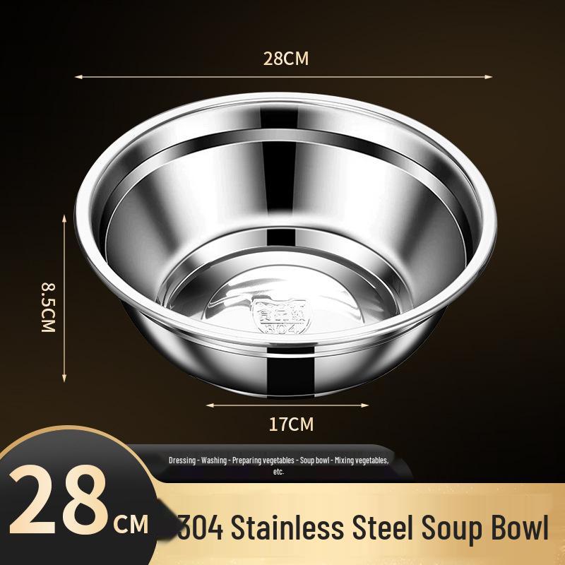 Stainless Steel Multi-Purpose Bowl Set for Soup, Noodles, Rice, and Fruits