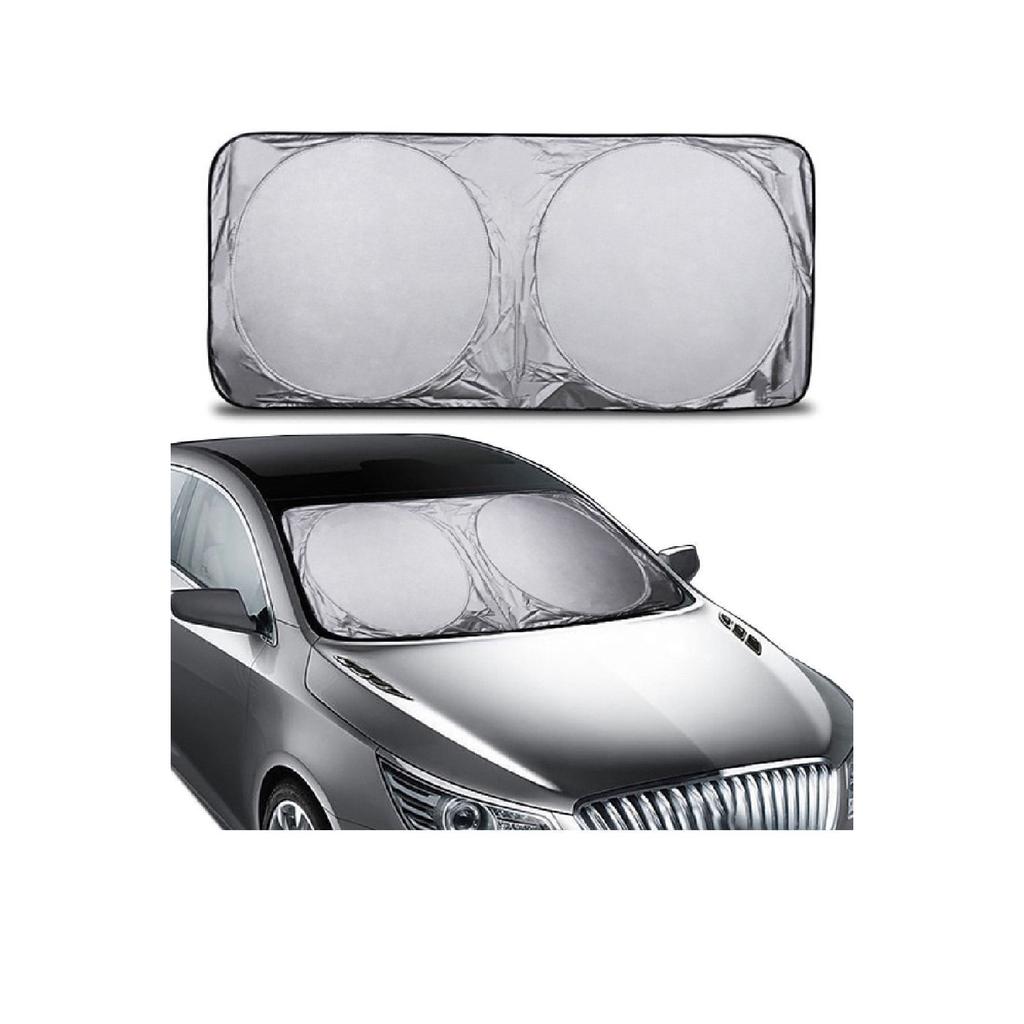 Automobilové auto sluneční clona čelní sklo s dvojitým kruhem postříbřené plátno