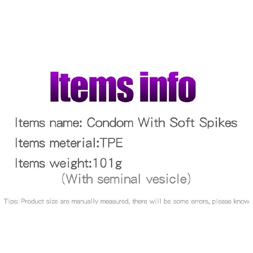 Delayed Ejaculation Penis Sleeve with G-spot Stimulation Function Spike Sleeve for Adults To Increase Passion Sex