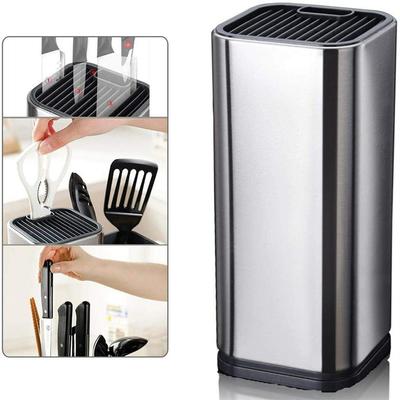 8inch Knife Holder Multifunctional Stainless Steel Knife Stand Can Hold Scissors Chef Knives Holder Kitchen Accessories Tool