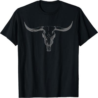 Western Boho Cow Skull Cowgirl Cowboy Bull Skull Vintage T-Shirt