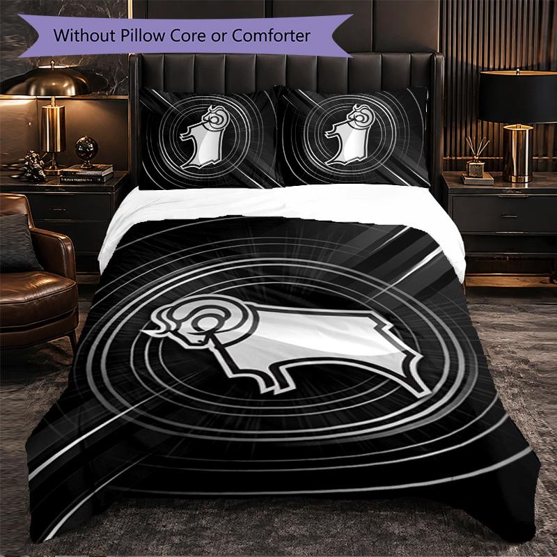 Derby County Bettwäsche-Set 3-teilig Bettbezug Dekorative Bettwäsche für Jugendzimmer Heimdekoration