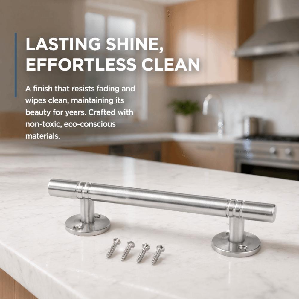 Heavy Cabinet Door Handle Silver Furniture Handle Solid Drawer Handle Bathroom
