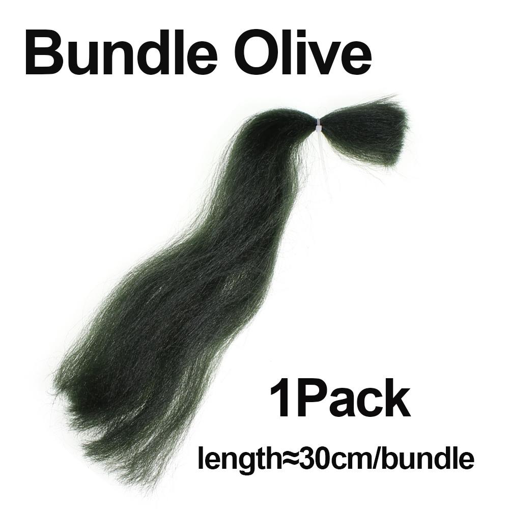 1 Pack 30Cm Crimped Kinky Minnow Fiber Streamer Fly Fibers Bucktail Jig Head Tying Material For Fly Fishing Trout Pike Bass Lure