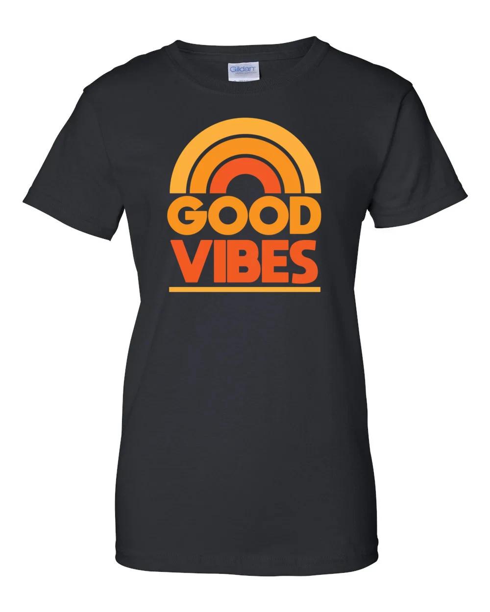 Ladies Good Vibes - Rainbow cool t-shirt Women s tee 4XL