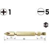 VESSEL (VESSEL) gold double ended bits +1/-5 x 65 2 pieces GM142565