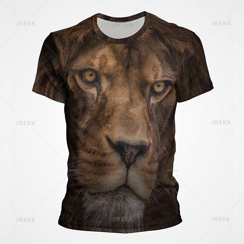 Funny Animal Lion 3D Printed T-Shirt For Men Women Fashion Casual Cool Graphic