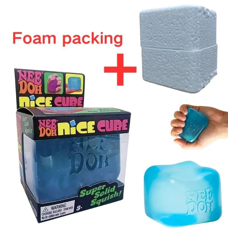 Schylling NeeDoh Trending Jellyfish & Cube Squish Toy,Fidget Sensory Toy, Suitable all ages to improve focus and relieve stress