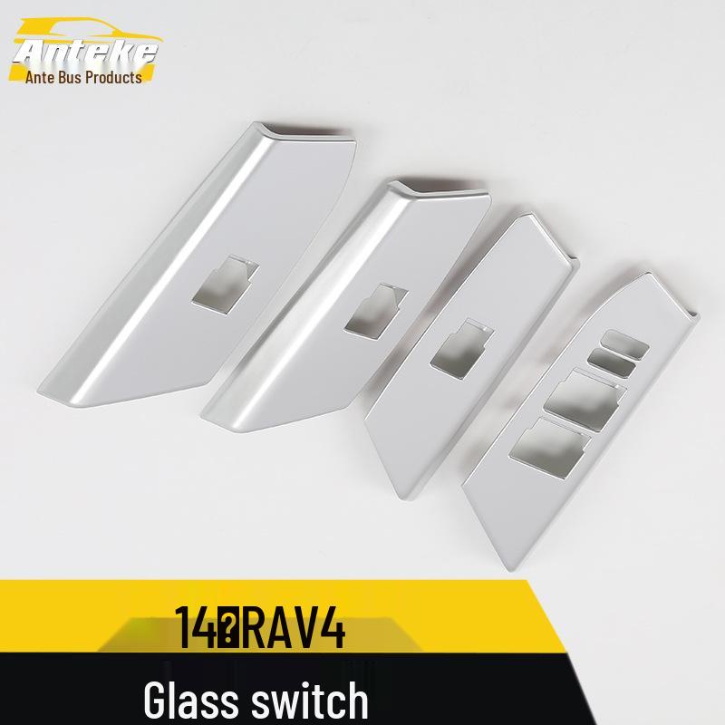 14 RAV4 Glass Switch Decorative Frame - Car Door Window Armrest Lifting Panel Accessory