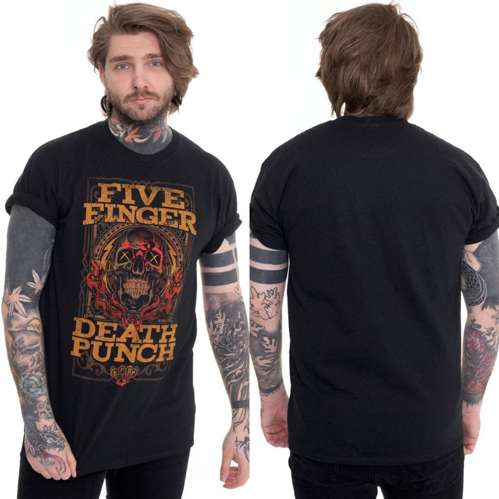 2026 New Five Finger Death Punch Graphic Cotton Tshirt Unisex Summer Short Sleeve Fashion Brand Tee Luxury Casual Vintage Tees