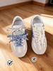 Dual-Color Letter Print Shoelaces Fashion Decorative Flat Shoe Strings Trendy Custom Upgrade Laces for Vintage Athletic Footwear