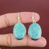 Amazonit Ohrringe Echter Edelstein Ohrring Antik Schmuck 925 Sterling Silber Ohrring Handgefertigte Ohrringe Geschenke für Mutter Geburtsstein Schmuck