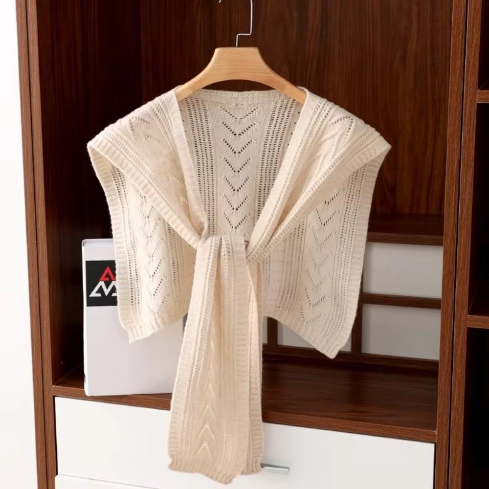 Knitted Texture Air Conditioning Shawl Korean Style Fake Collar Neck Cape Dress Shirt Accessory