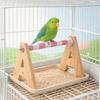 Stabile Holz-Vogelplattform mit Schale Wellensittich Schleifstangen Vogel-Trainingsständer Haustier-Training