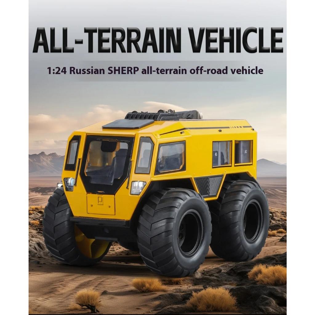 Model de Mașină ATV Sherp Rusia la Scară 1/24 cu Lumini LED - Detalii Realiste pentru Joacă de Aventură pentru Copii - Distracție Cross-Country, Vehicul de Jucărie