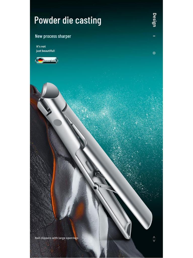 Anti-Splash Large Opening Nail Clipper Set with File for Thick & Hard Nails