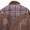 H BAR C 70s Vintage Long Sleeve Western Shirt Brown Men's Used