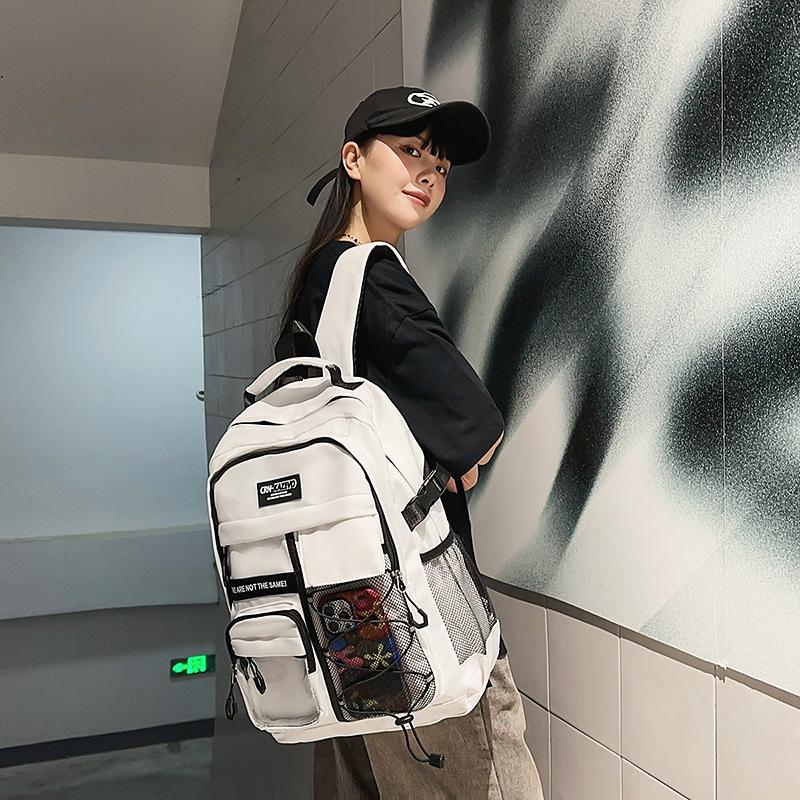 Schoolbag 1011 New Workwear Style Large Capacity Lightweight Lightweight Spinal Support School Bag for Girls, Middle School, High School