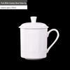 Gold Painted Jingdezhen Ceramic Cup with Lid - High Temp Bone China Tea Cup for Business Meetings and Home