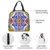 Portuguese Azulejo Tiles Insulated Lunch Bag for Kids School Cooler Thermal Food Box Tote Portable Lunch Boxes Container