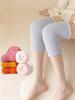 A Pair Of Women'S Coral Velvet Winter Warm Leg Cover With Thick Knee Protection Knee Leg Cover