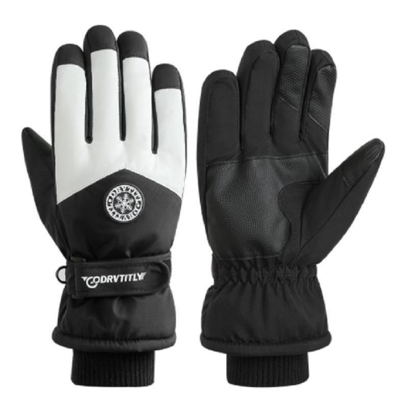 Ski Gloves Waterproof Winter Heattech Couple Snow Mountain Cycling Cold Autumn Outdoor Electric Car Adjustable Thickened Cycling