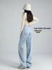 Women's High-Waisted Light Wide-Leg Jeans - New for Autumn 2023, Loose Fit, Floor-Length Draping Style