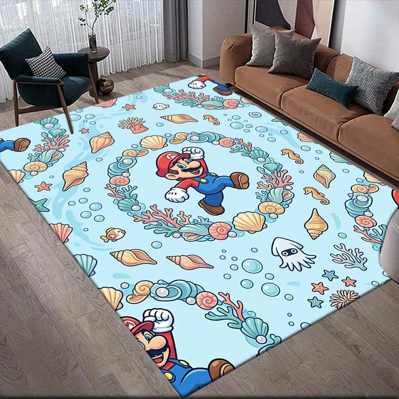 Mario Retro Area Rug, Mario Fan Cozy Carpet, Perfect Gift.chl