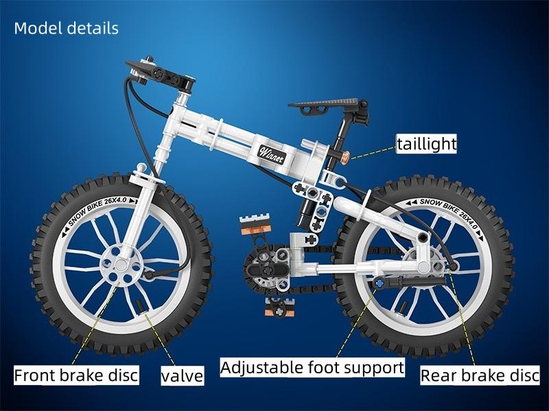 246PCS Bicycle Mountain Bike Building Block Model Technology Assembly Children's Educational Building Toys Holiday Gifts